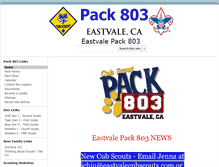 Tablet Screenshot of eastvalecubscouts.com